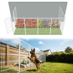FXW No Dig Garden Fence, Outdoor for Yard, 50in(H) x 62.6ft(L), 24 Panels