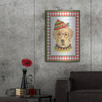 Luxe Metal Art 'Christmas Song Dogs A' by Jean Plout Metal Wall Art, 24" x 36"