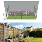 FXW No Dig Garden Fence, Outdoor for Yard, 50in(H) x 62.6ft(L), 24 Panels