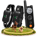 Wireless Dog Fence for 2 Dogs, 2-in-1 Electric Fence and Training Collar System, Up to 856 Acres, 5900FT Remote Range, 185-Day Standby, 3 Training Modes, LED Flashlight, IPX7 Waterproof, Black
