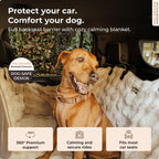 Pelsbarn Luxurious Dog Backseat Protector, Car Hammock with Blanket, Beige