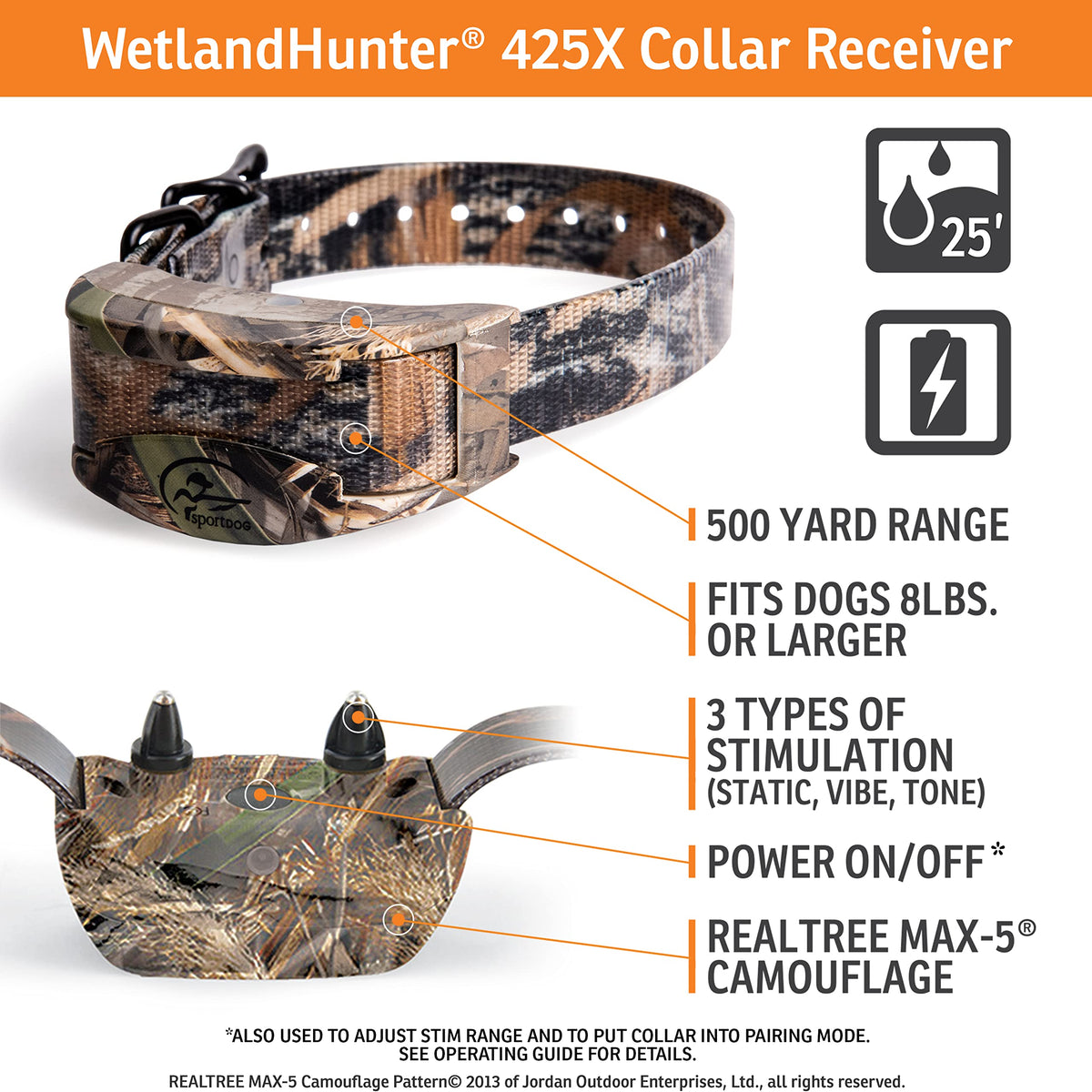 SportDOG WetlandHunter 425X Remote Trainer, 2 Collars