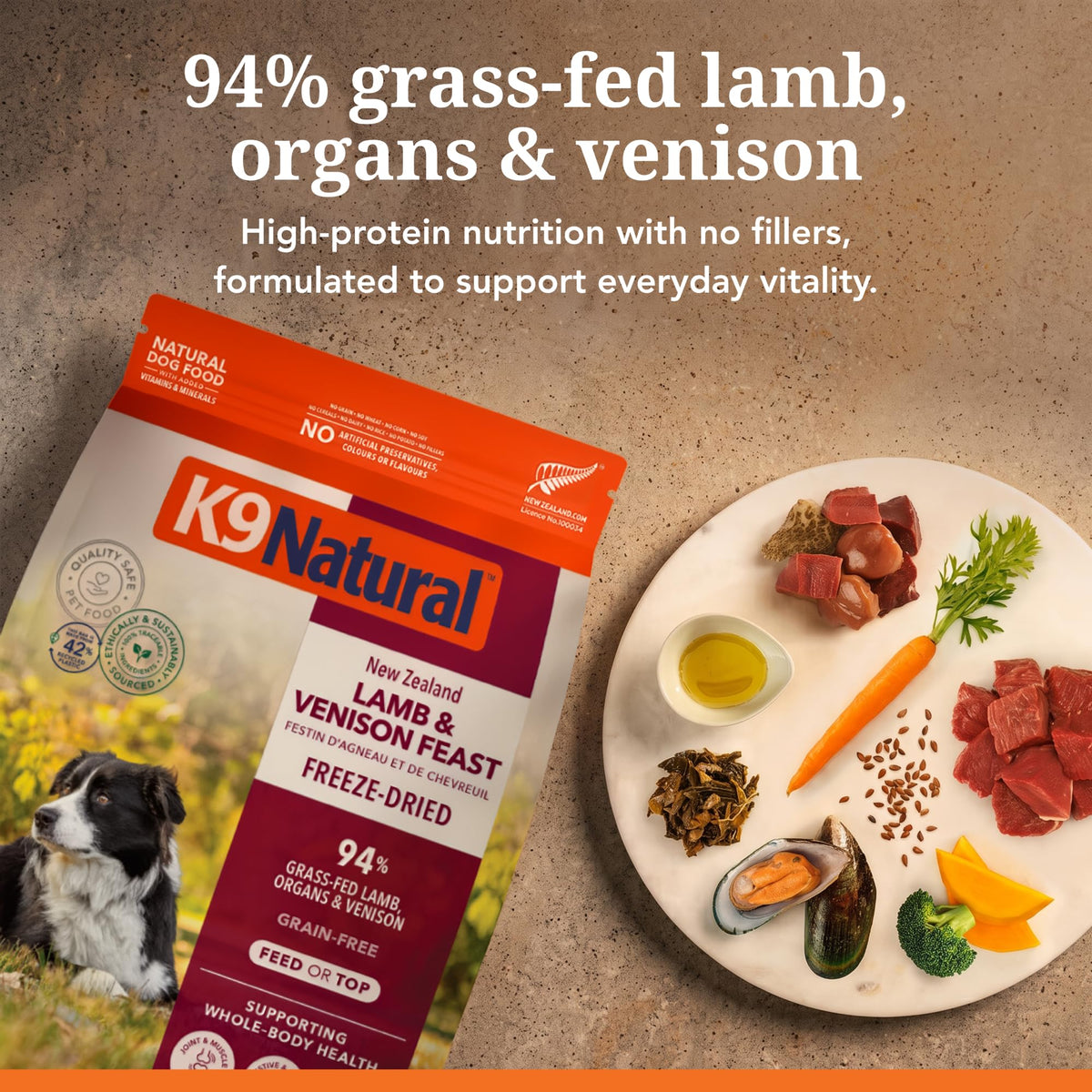 K9 Natural - Freeze Dried High Protein Grain-Free Dog Food Or Topper