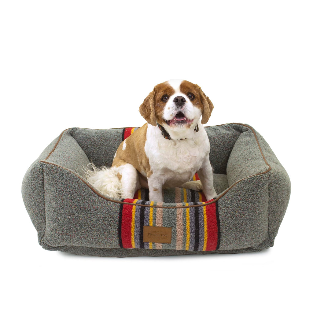 Pendleton Vintage Camp Berber Kuddler Dog Bed - Umber, X-Large (42" w x 30" d x 10½"h)