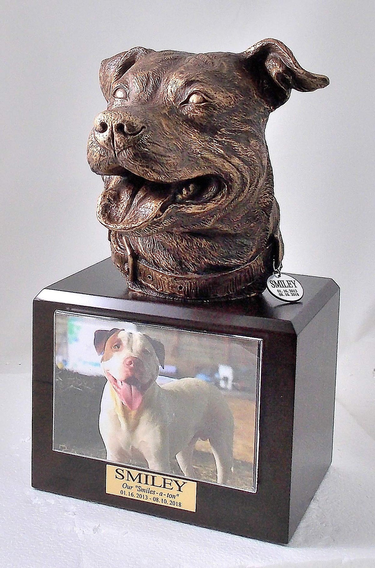 Pitbull Dog Memorial Urn