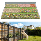 FXW No Dig Garden Fence, Outdoor for Yard, 50in(H) x 62.6ft(L), 24 Panels