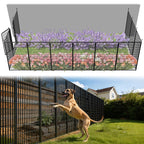 FXW No Dig Garden Fence, Outdoor for Yard, 50in(H) x 62.6ft(L), 24 Panels