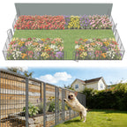 FXW No Dig Garden Fence, Outdoor for Yard, 50in(H) x 62.6ft(L), 24 Panels