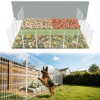 FXW No Dig Garden Fence, Outdoor for Yard, 50in(H) x 62.6ft(L), 24 Panels
