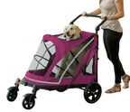 Pet Gear NO-Zip Stroller, Push Button Zipperless Dual Entry, for Single or Multiple Dogs/Cats, Pet Can Easily Walk in/Out, No Need to Lift Pet