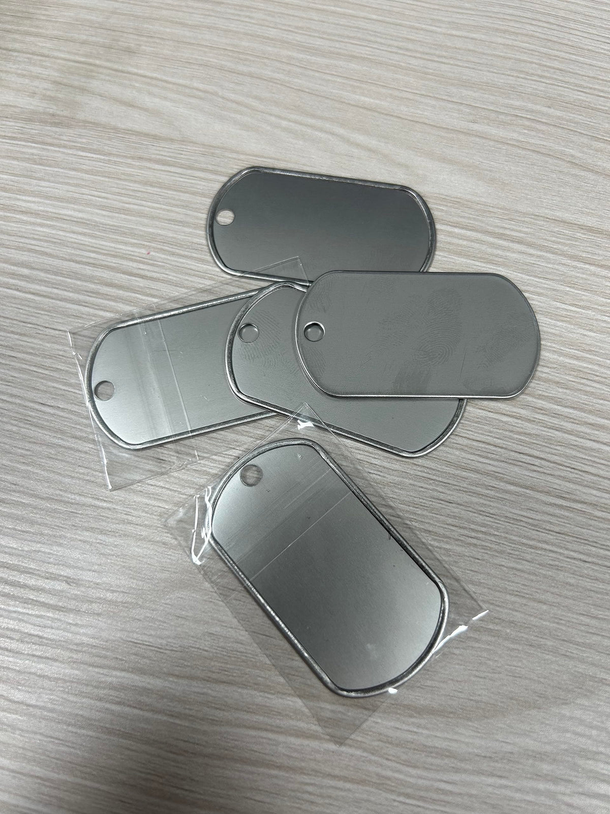 Stainless Steel Nameplate Dog Tag Soldier Hang tag 50 * 28mm (500pcs)