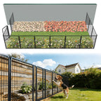 FXW No Dig Garden Fence, Outdoor for Yard, 50in(H) x 62.6ft(L), 24 Panels