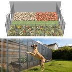 FXW No Dig Garden Fence, Outdoor for Yard, 50in(H) x 62.6ft(L), 24 Panels