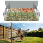 FXW No Dig Garden Fence, Outdoor for Yard, 50in(H) x 62.6ft(L), 24 Panels