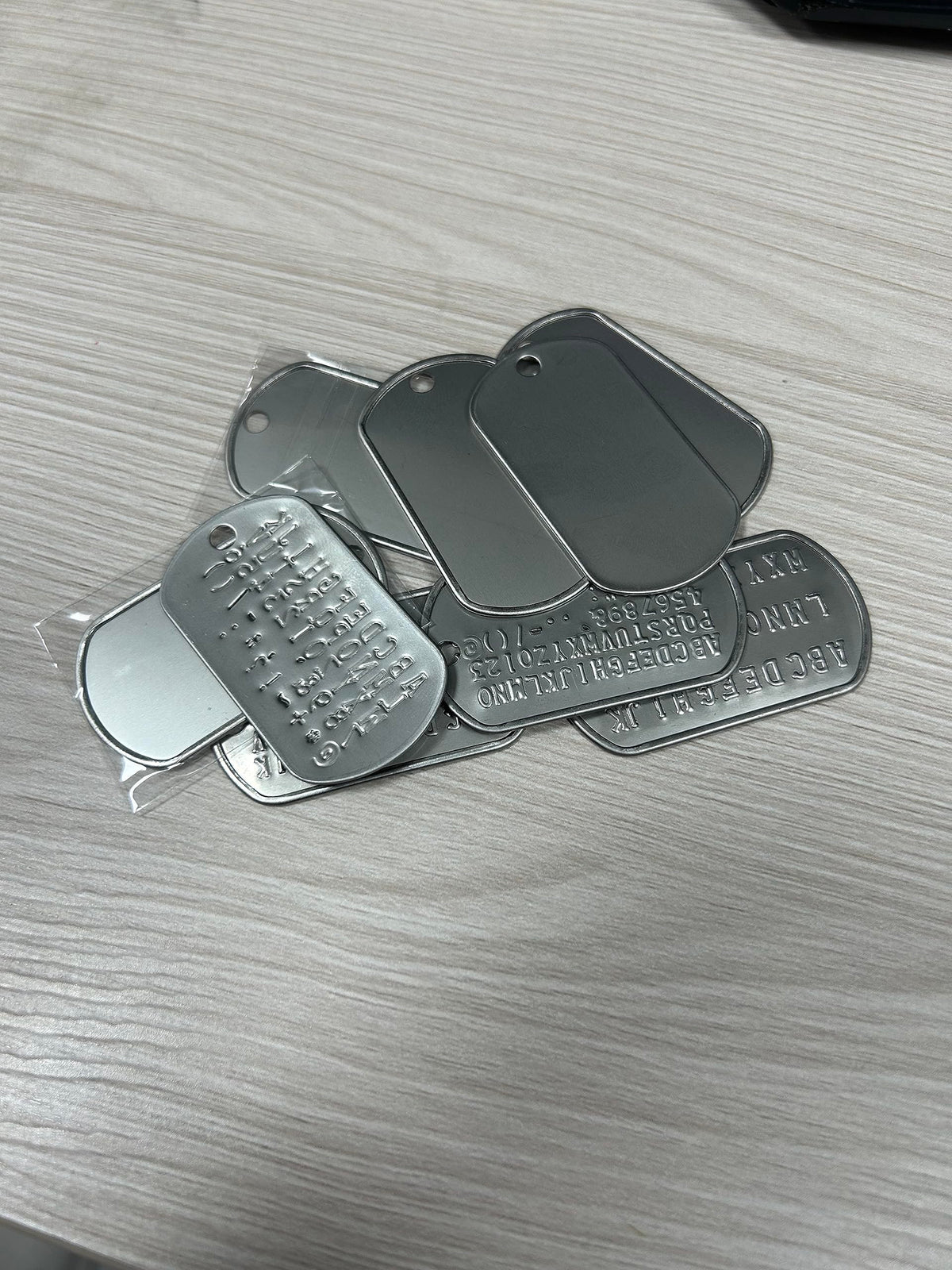 Stainless Steel Nameplate Dog Tag Soldier Hang tag 50 * 28mm (500pcs)