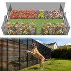 FXW No Dig Garden Fence, Outdoor for Yard, 50in(H) x 62.6ft(L), 24 Panels