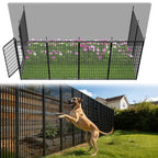 FXW No Dig Garden Fence, Outdoor for Yard, 50in(H) x 62.6ft(L), 24 Panels