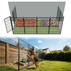FXW No Dig Garden Fence, Outdoor for Yard, 50in(H) x 62.6ft(L), 24 Panels