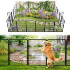 FXW No Dig Garden Fence, Outdoor for Yard, 50in(H) x 62.6ft(L), 24 Panels