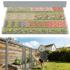 FXW No Dig Garden Fence, Outdoor for Yard, 50in(H) x 62.6ft(L), 24 Panels