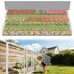 FXW No Dig Garden Fence, Outdoor for Yard, 50in(H) x 62.6ft(L), 24 Panels