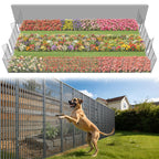 FXW No Dig Garden Fence, Outdoor for Yard, 50in(H) x 62.6ft(L), 24 Panels