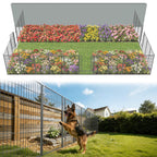 FXW No Dig Garden Fence, Outdoor for Yard, 50in(H) x 62.6ft(L), 24 Panels