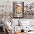 Luxe Metal Art 'Christmas Song Dogs A' by Jean Plout Metal Wall Art, 24" x 36"