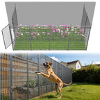 FXW No Dig Garden Fence, Outdoor for Yard, 50in(H) x 62.6ft(L), 24 Panels