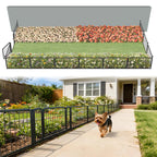 FXW No Dig Garden Fence, Outdoor for Yard, 50in(H) x 62.6ft(L), 24 Panels